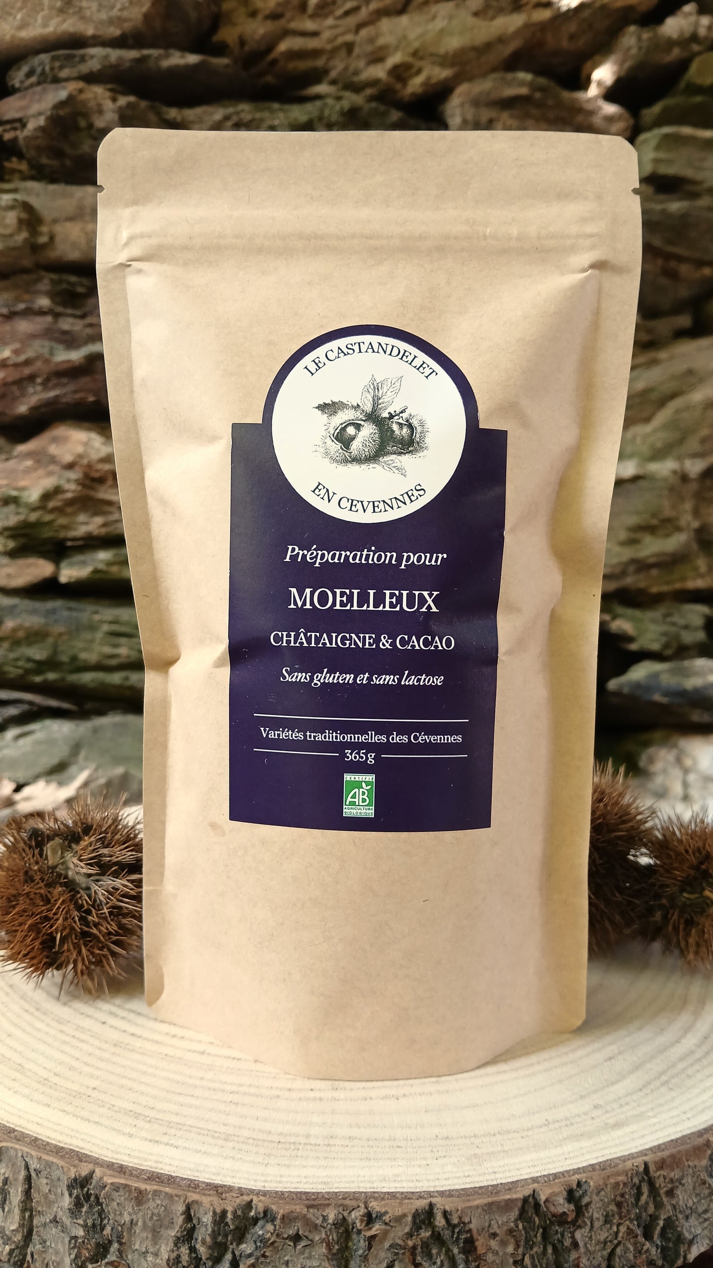 Préparation pour moelleux châtaigne-cacao