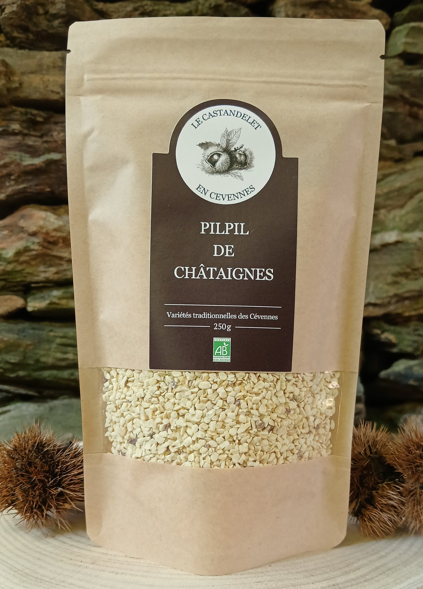 Châtaignes concassées ou Pilpil de châtaignes 250g