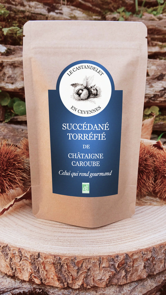 Notre substitut de café instantané bio à base de châtaigne torréfiée et de poudre de caroube rend gourmand.