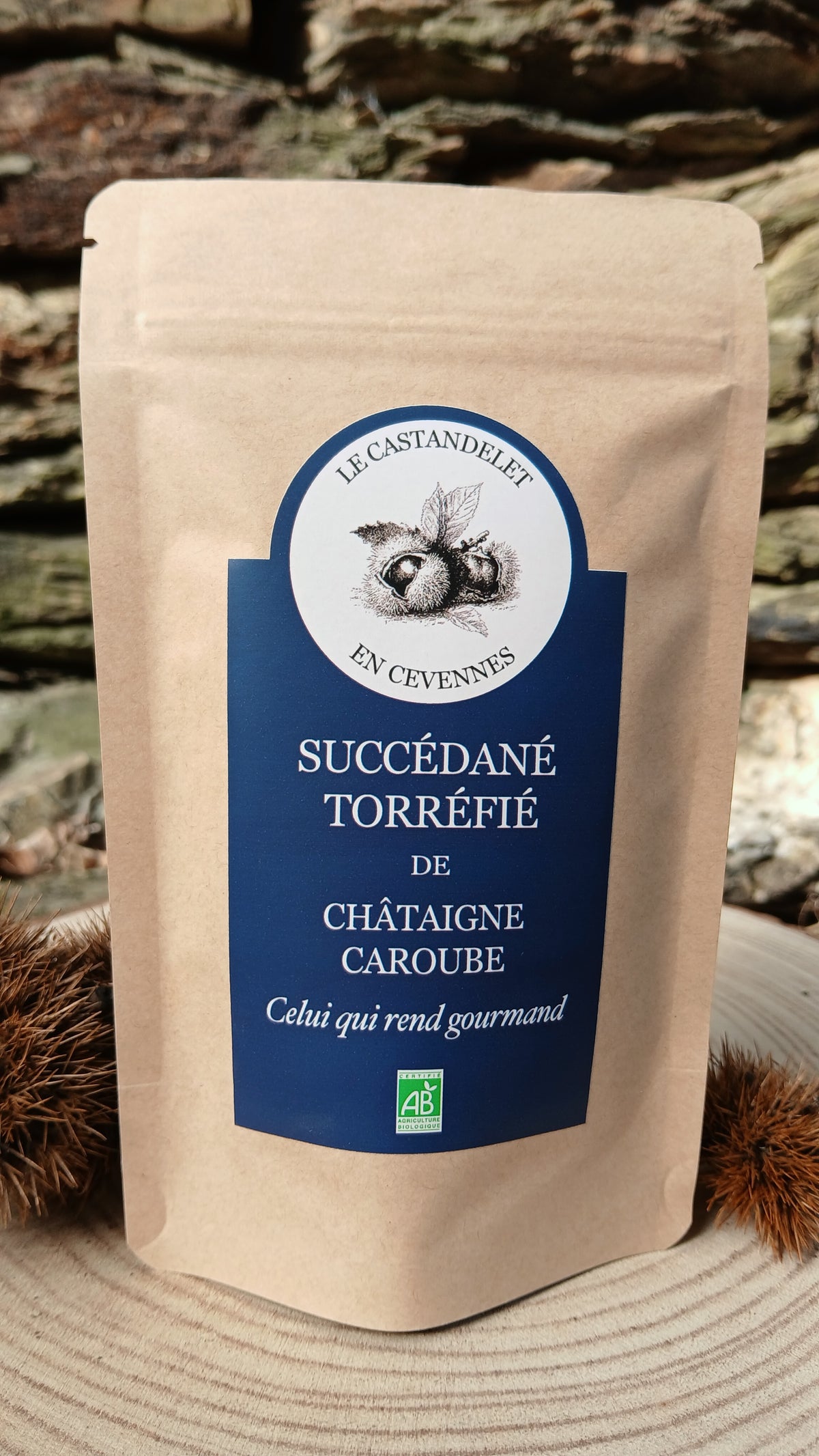 Succédané torréfié de châtaigne-caroube