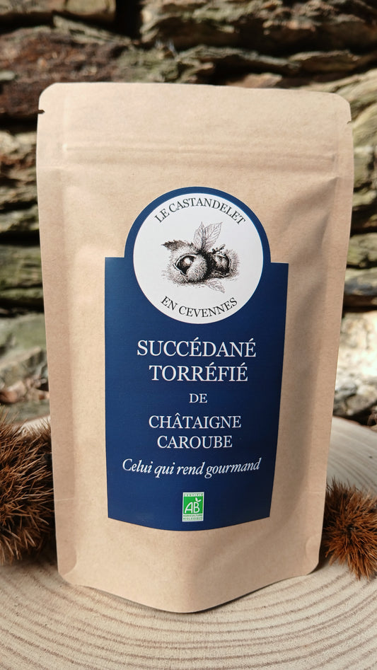 Succédané torréfié de châtaigne-caroube